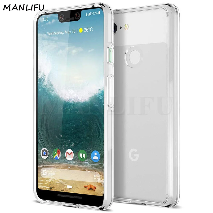 Прозрачный Мягкий ТПУ силиконовый чехол для телефона Google Pixel 3 XL 2