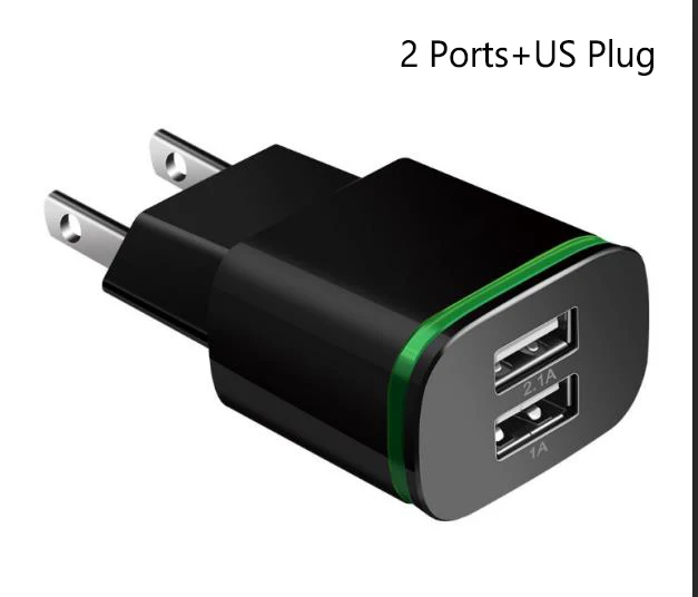 Rovtop USB Зарядное устройство для iPhone samsung Android 5V 4A 4-Порты 2-Порты мобильного телефона, Универсальные наушники Быстрая зарядка светодиодный светильник настенный адаптер - Тип штекера: 2Ports US 1