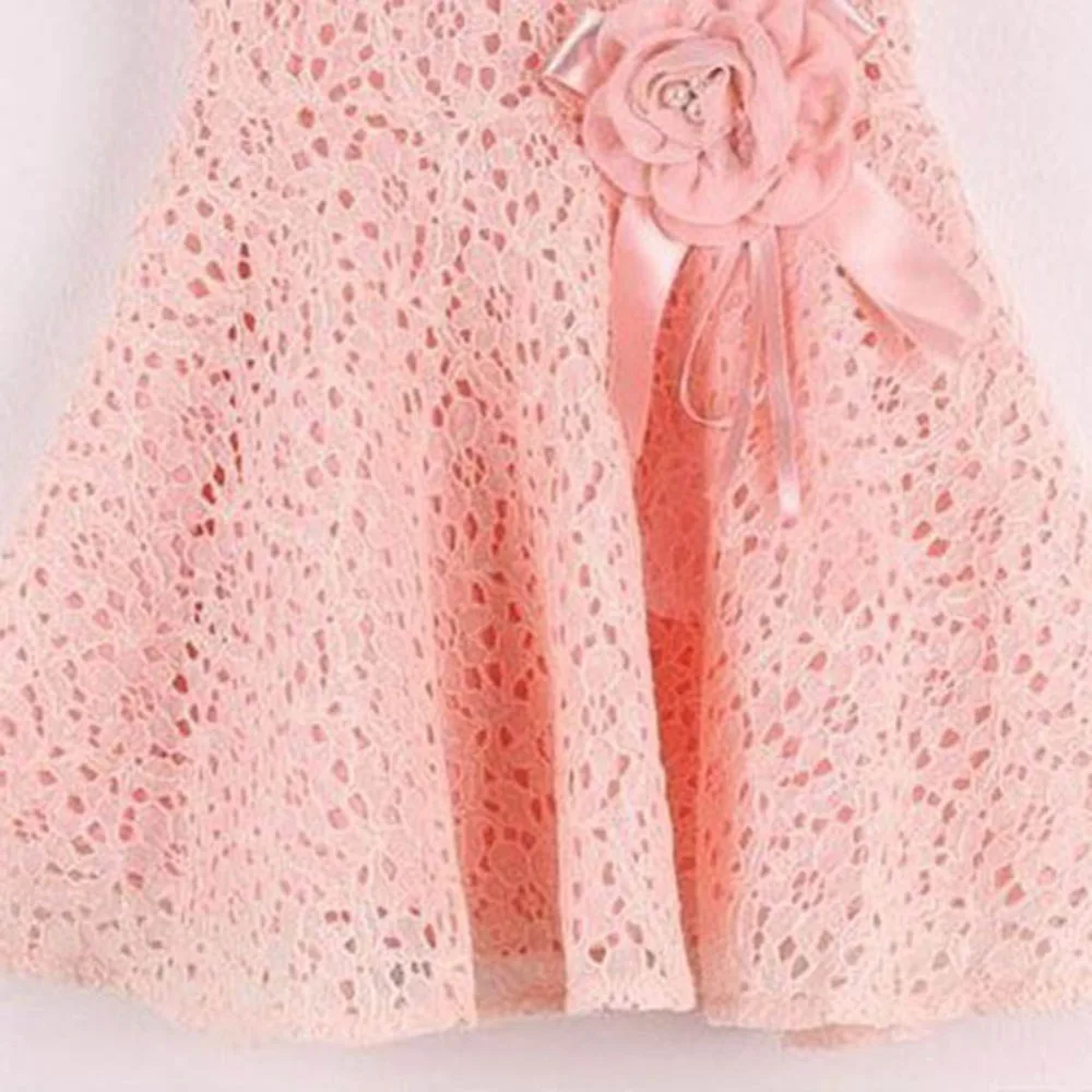 Праздничные кружевные платья с бантом для маленьких девочек платье принцессы на