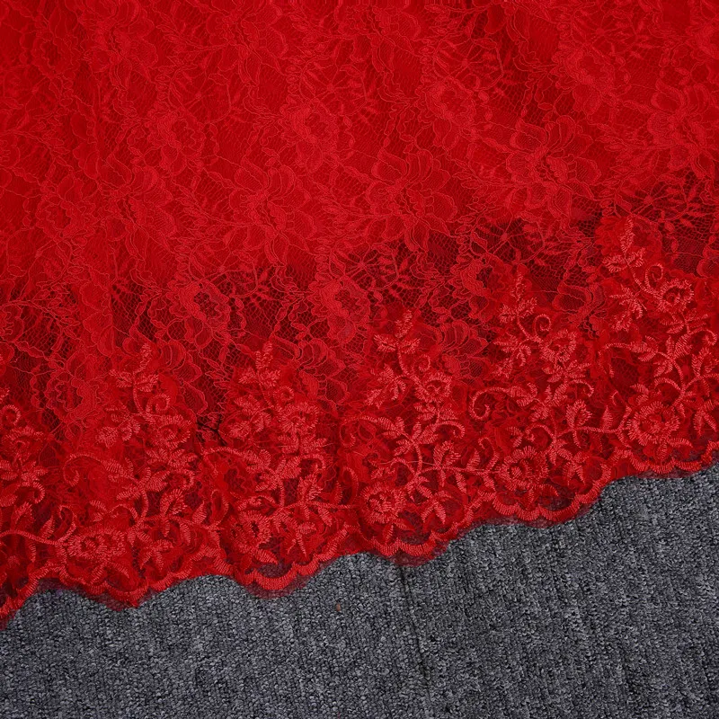 Vestidos De Novias с открытыми плечами красное кружевное платье аппликацией милое