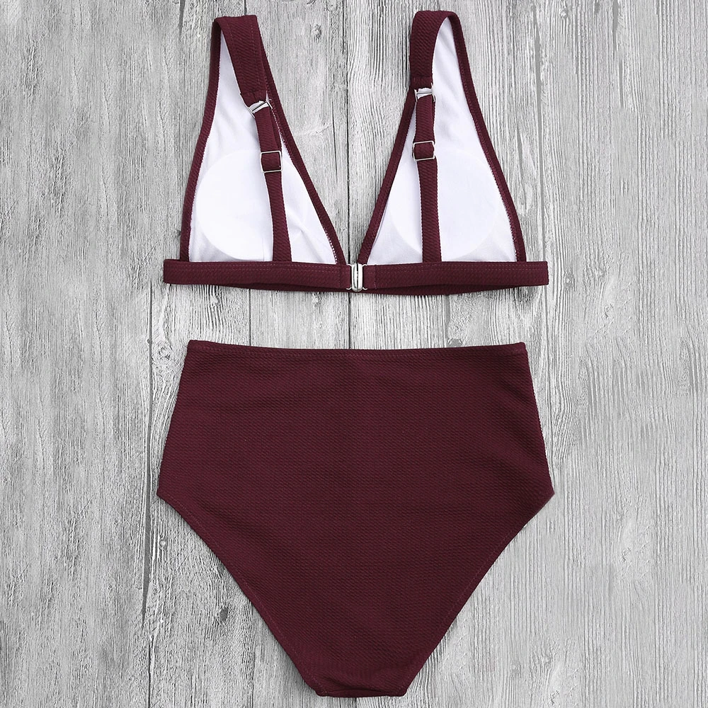 2018 бикини купальник женский купальный костюм комплект с высоким вырезом
