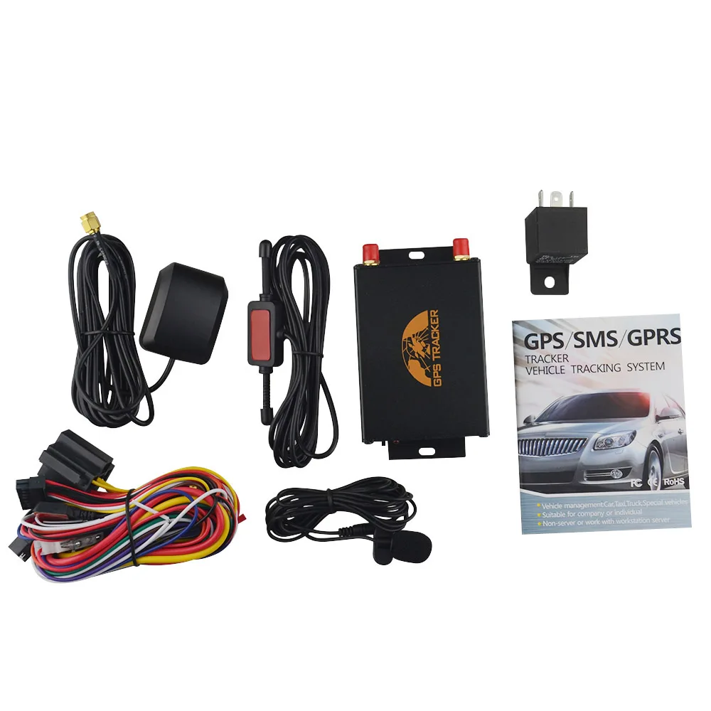 Автомобильный GPS трекер 105A GPS/LBS позиционирование с внешней GSM/GPS антенной и