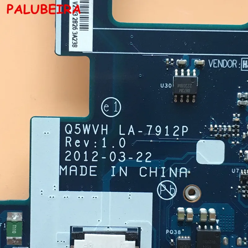 PALUBEIRA LA-7912P материнская плата подходит для ACER E1-571 V3-571G V3-571 Q5WV1 HM77 PGA989 тестирование |