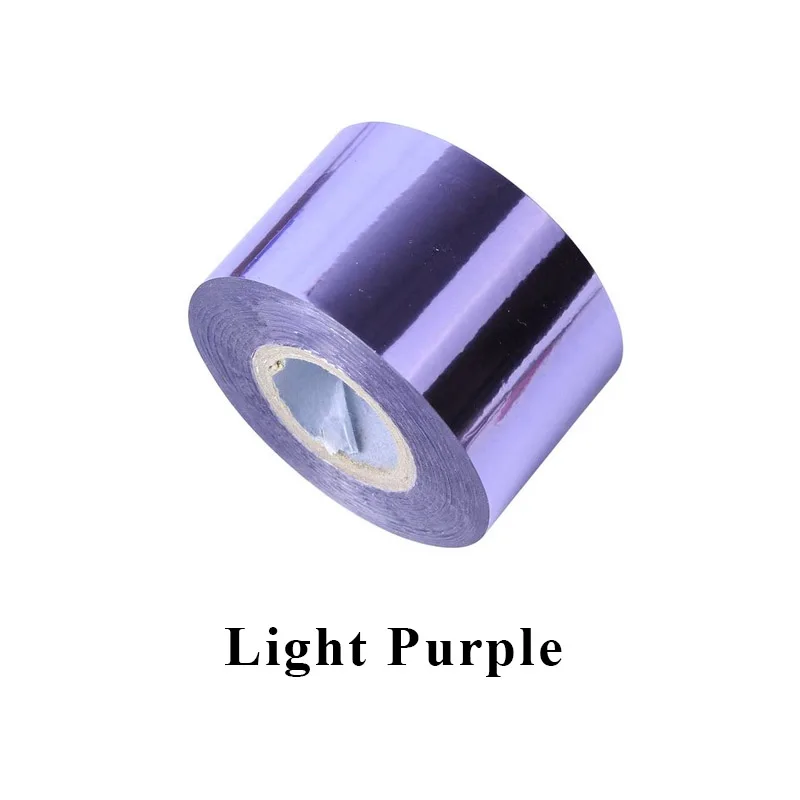 Light Purple 1 рулон Фольга для ногтей Переводные обертывания металлические цветные наклейки-лак для ногтей 120x0,04 м блестящее звездное небо бумажное украшение для маникюра «сделай сам» советы - Цвет: Light Purple