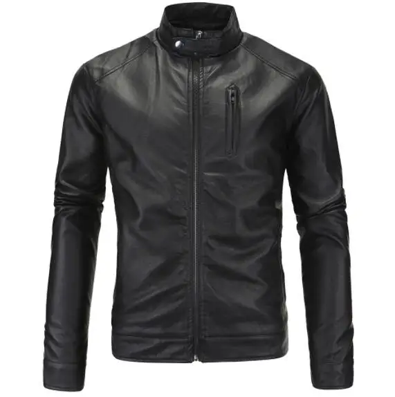 XY055 Black Новая мотоциклетная куртка из искусственной кожи мужские винтажные Ретро мото искусственная Панк кожаные куртки одежда для мотоцикла пальто приталенный Размер M-4XL - Цвет: XY055 Black