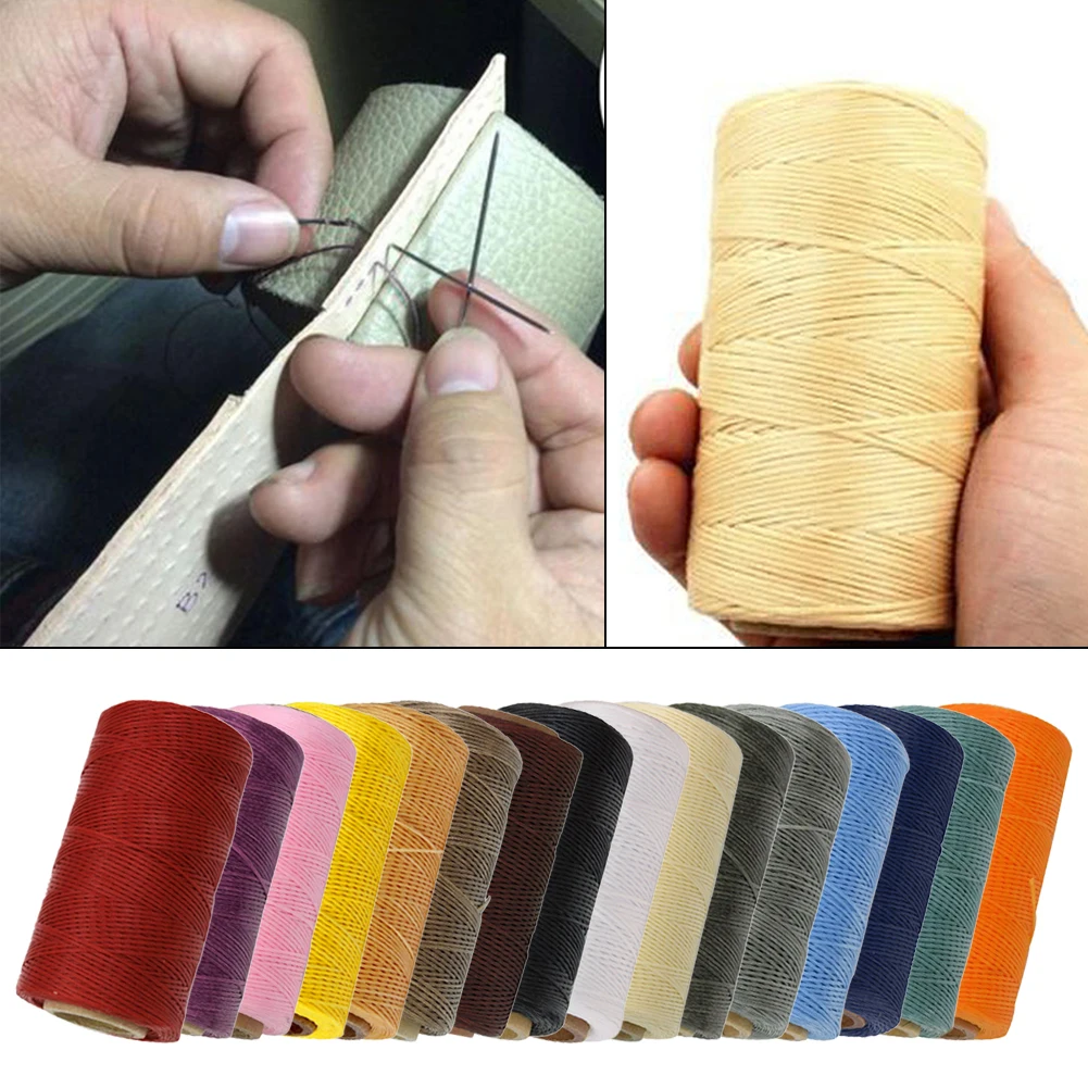 150D 260m Cotton Leather Sewing Waxed Thread Cord Leather Craft 0.8mm Diameter String Line Thread Leather Stitching Tool DIY