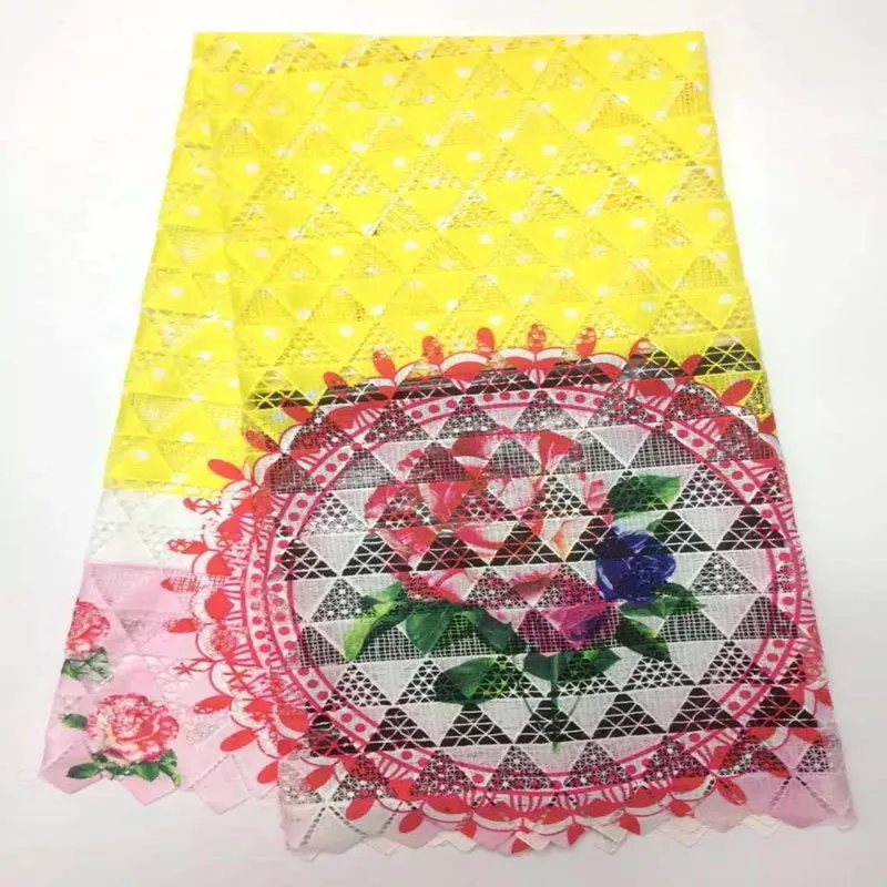 Оптовая 5 Ярдов водорастворимый Гипюр шнур кружева Красочные Принты и Вышивка