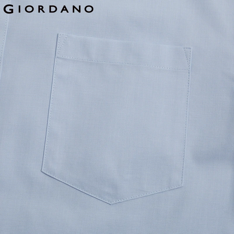 Giordano две простые рубашки slim fit с короткими рукавами выполненные из хлопка и полиэстера, имеется шесть различных цветов на выбор