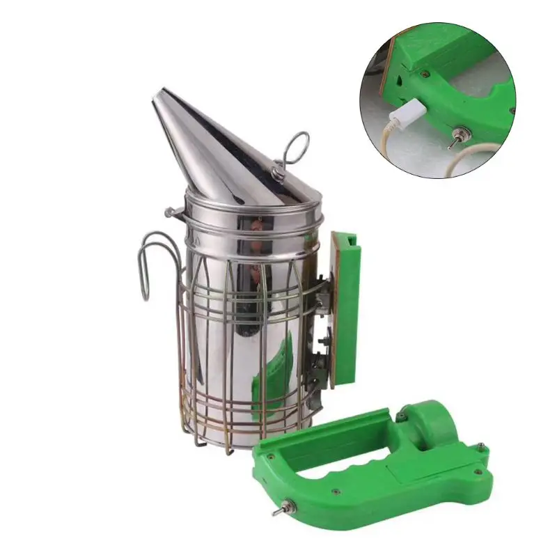 

Electric Bee Smoke Transmitter Kit Stainless Steel Electric Beekeeping Tool Bee Smoker Beekeeping