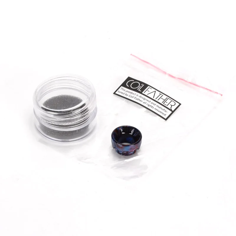 

3pcs Coil Father Epoxy Resin Short Wide Bore Wave Drip Tip for Goon 528 RDA Battle RDA Vape ECigarette Mouthpiece