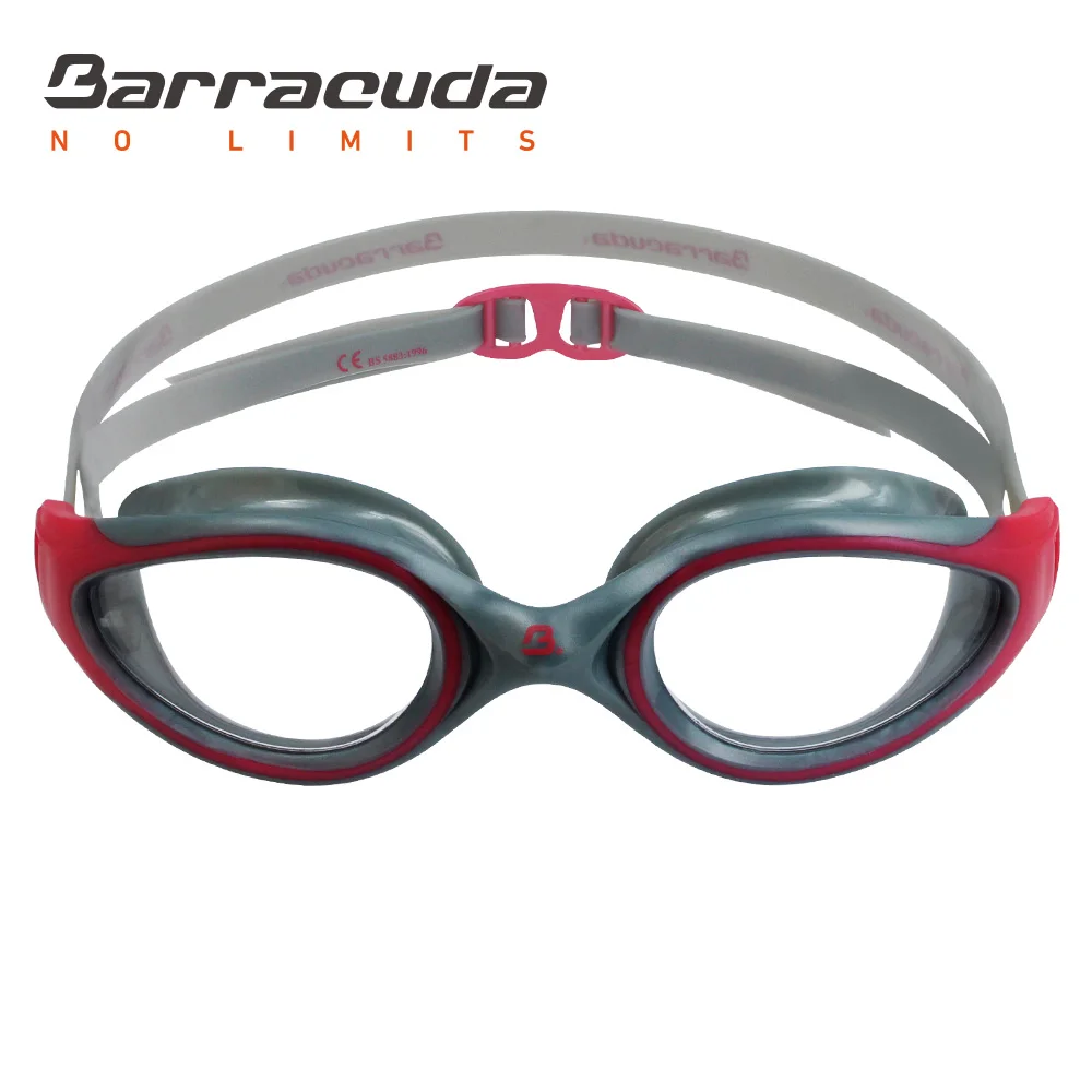 pink Barracuda, профессиональные очки для плавания, изогнутые линзы, анти-туман, УФ-защита, очки для плавания для взрослых мужчин и женщин#35125 - Цвет: pink