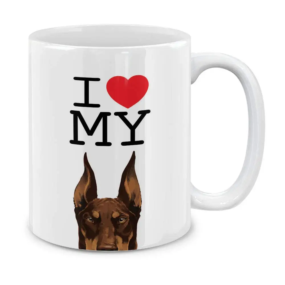 Керамическая кофейная Подарочная кружка I Love My Dog чайная чашка 11 унций|Кружки| |