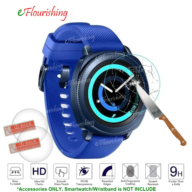 Закаленное стекло экран пленка Тонкий 9 H твердость Защитная крышка для samsung gear Sport
