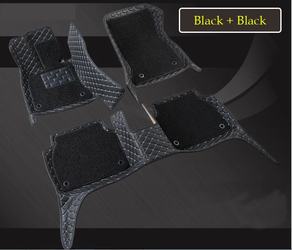 

Auto Floor Mats For BMW 5 Series G30 G38 528 - 540 2018 Foot Carpets Step Mat High Quality Embroidery Leather Wire coil 2 Layer