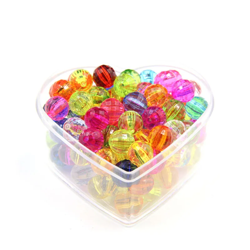 Горячая продажа DIY Смешанные акриловые граненые круглые бусины разделители