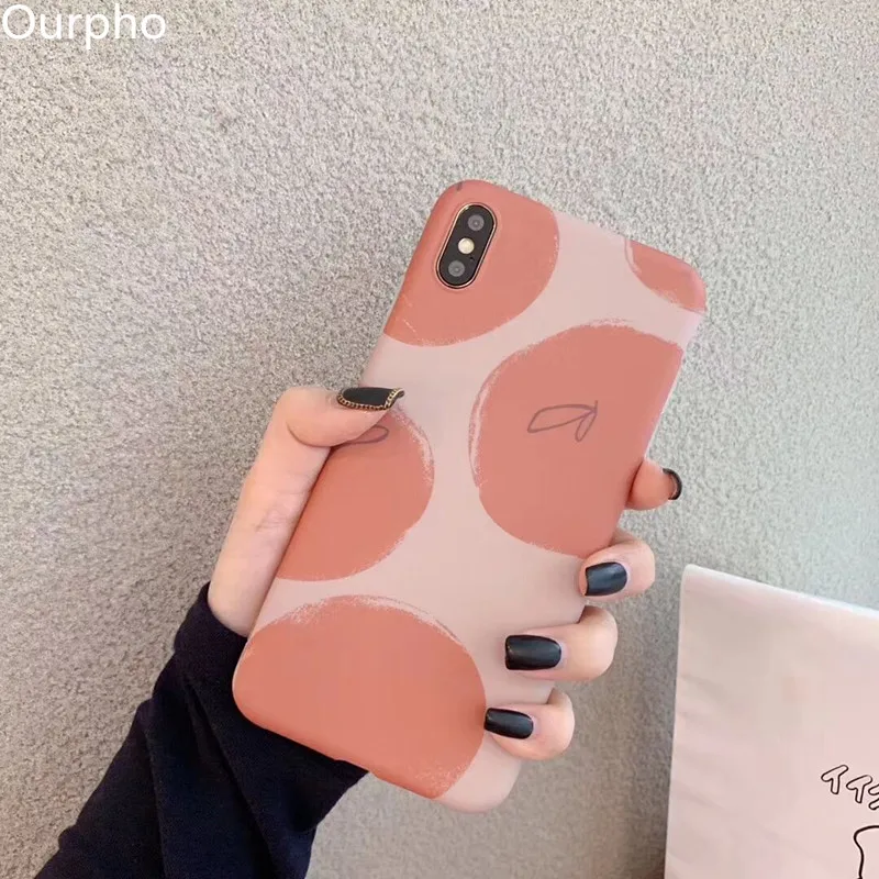 Ourpho Новый ins wind чехол для iPhone X XR XS MAX летний апельсин 6 6s 7 8 plus чехол|Чехлы-накладки| |