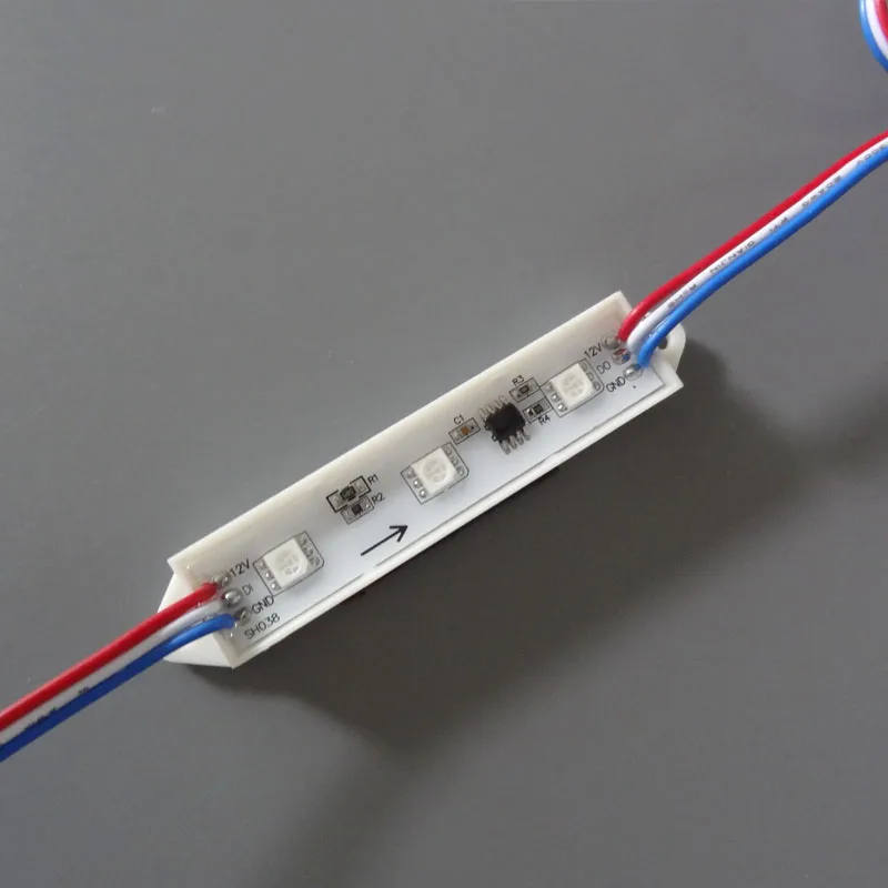 WS2811 DC12V 3 светодиодный SMD5050 полноцветного Водонепроницаемый пикселя цифровой