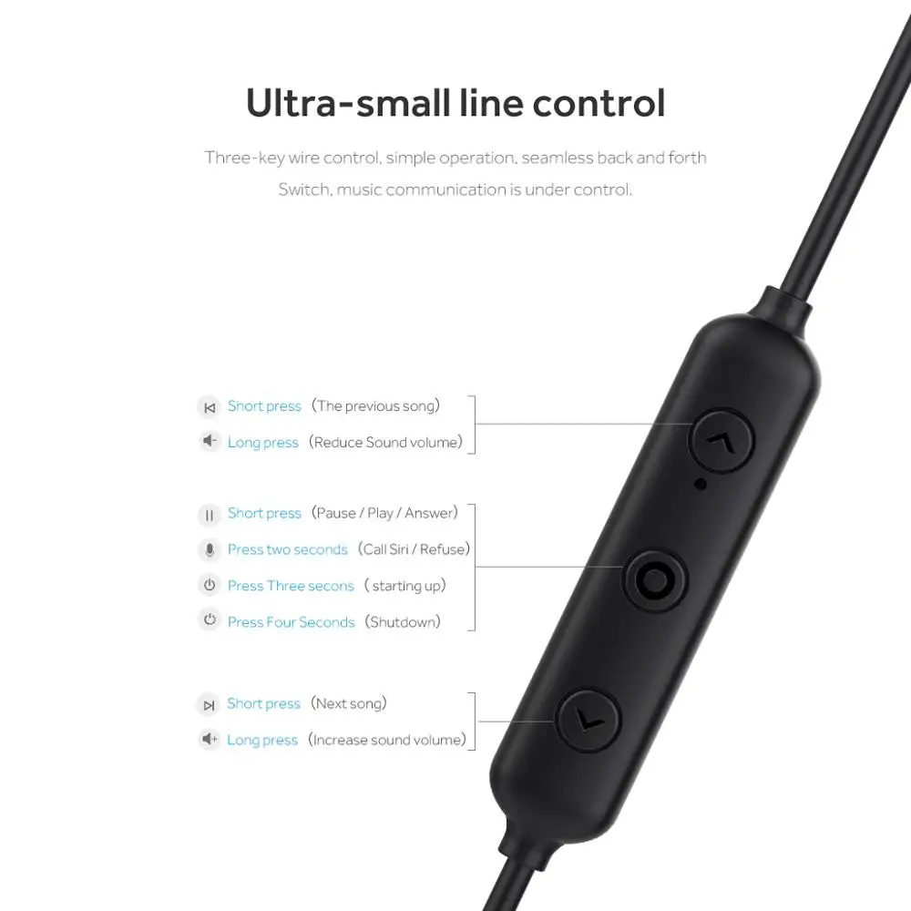 Rockspace Bluetooth гарнитура Магнитный Беспроводной стерео наушники спортивные