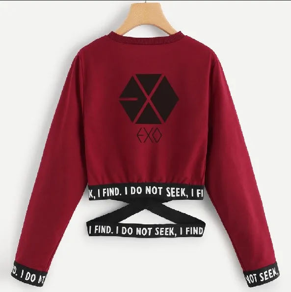 Kpop Exo унисекс белая толстовка Корейская уличная одежда Харадзюку пуловер с