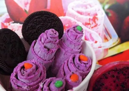 Бесплатная доставка нержавеющая сталь 50 см Большая сковорода жареное мороженое