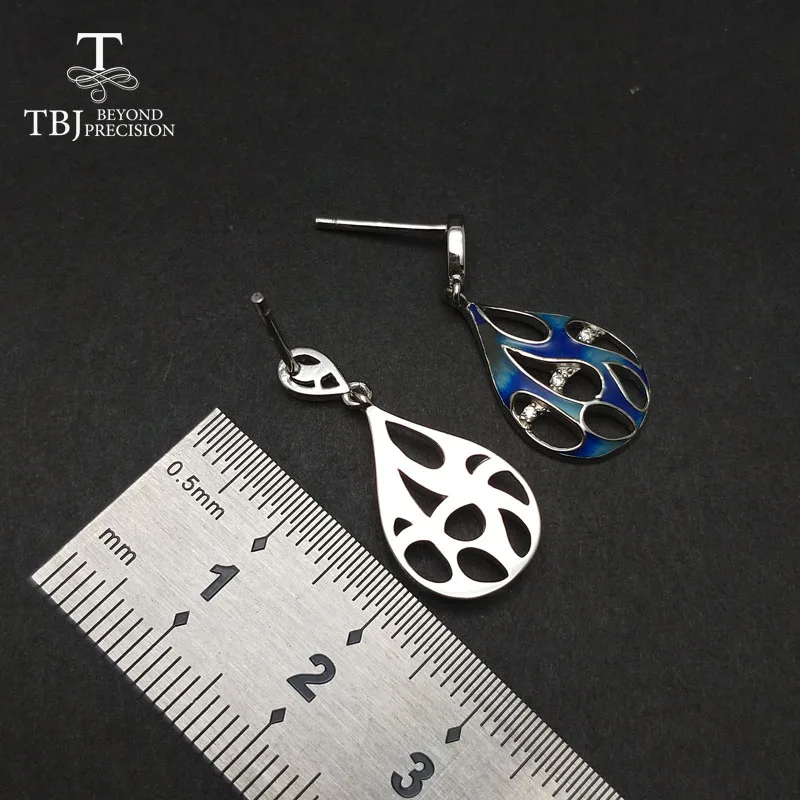 TBJ клизмы Этническая Серьга из 925 стерлингового серебра элегантные и модные