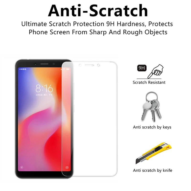 Закаленное стекло 9H для Xiaomi Redmi Note 7 Pro Защитное Xiomi Red mi 6a 6 a 6Pro 7Pro Go|Защитные стёкла