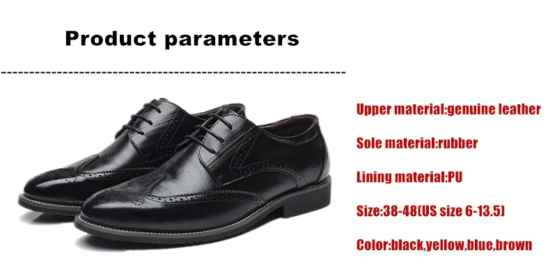 DONGNANFENG Men's Male Casual Cow Genuine Leather Shoes Oxfords British Brogue Business Lace Up Big Size 46 47 48 MHC-7196 | Обувь