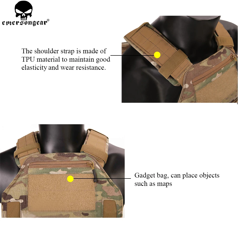 Жилет EMERSONGEAR Molle 420 Охотничий военный Пейнтбольный тактический жилет нагрудный