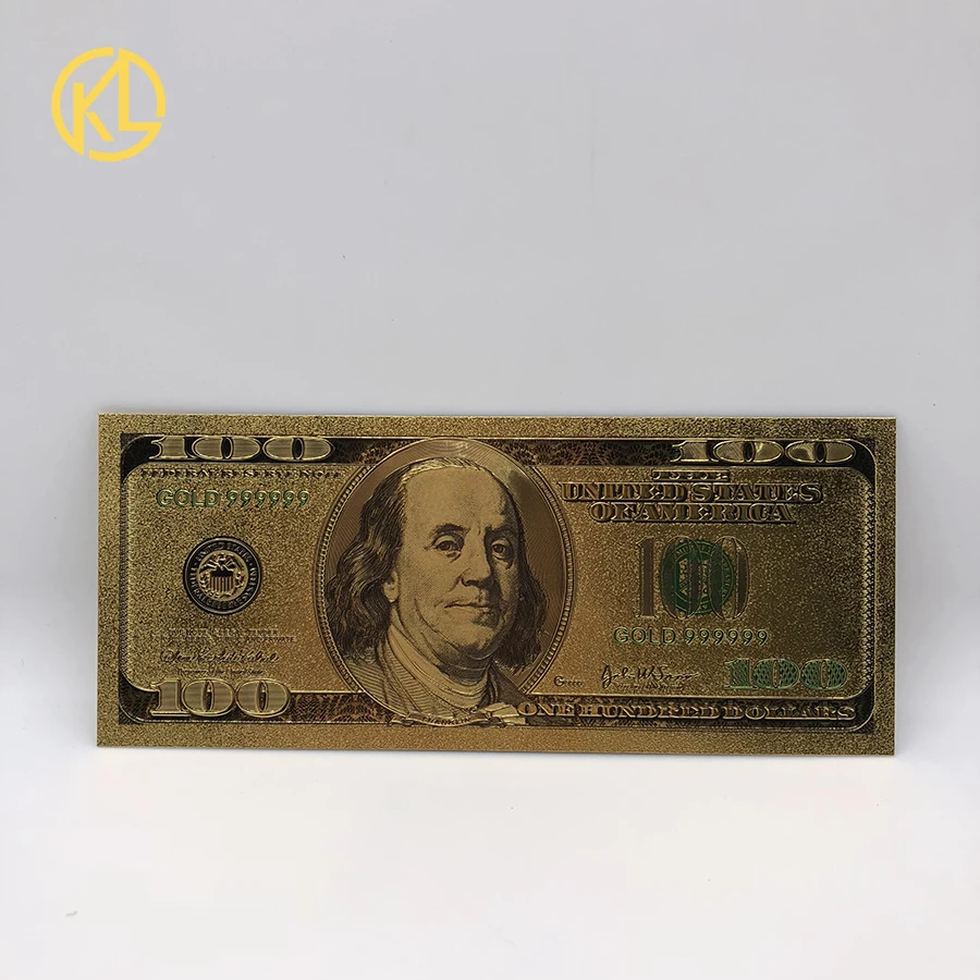 10 шт./lot24K золото банкнота чистый 100 доллар 999 Золото USD2 золотые банкноты фольга банкнота для ремесла коллекции и подарков