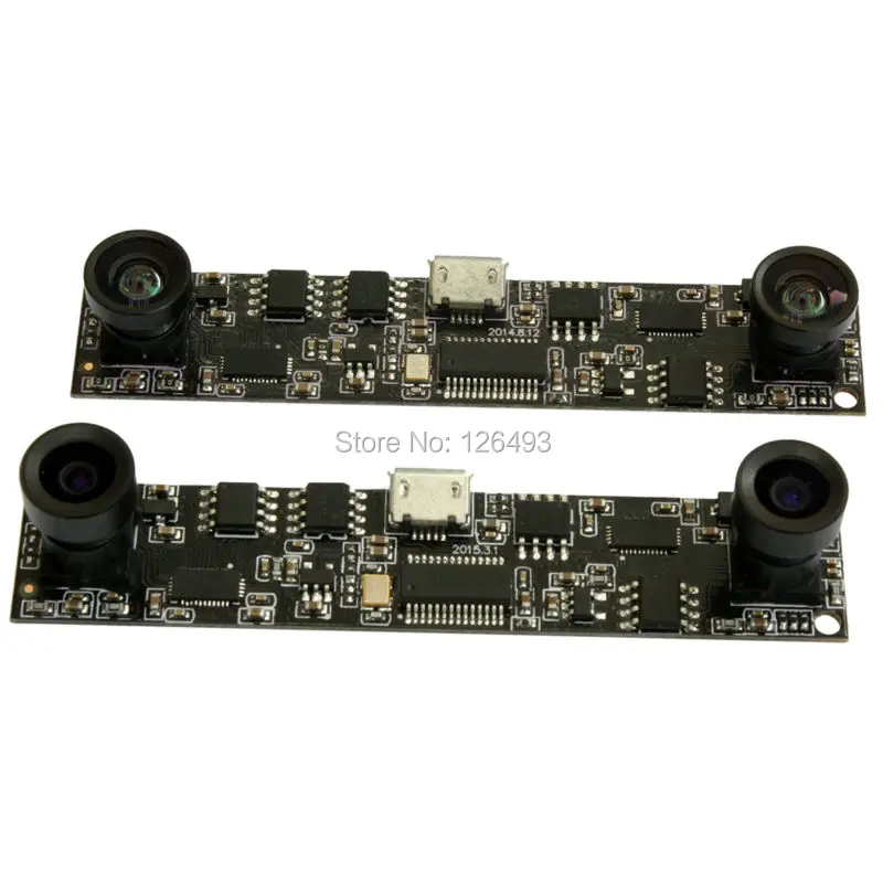 ELP промышленный 720P HD CMOS OV9712 120 градусов двойной объектив широкоугольный USB модуль