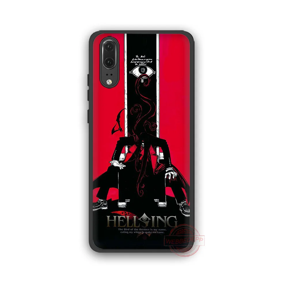 WEBBEDEPP аниме Hellsing Alucard вентилятор ТПУ чехол для телефона Huawei P10 P20 P30 Lite Pro Y6 Y7 prime 2018 Y9
