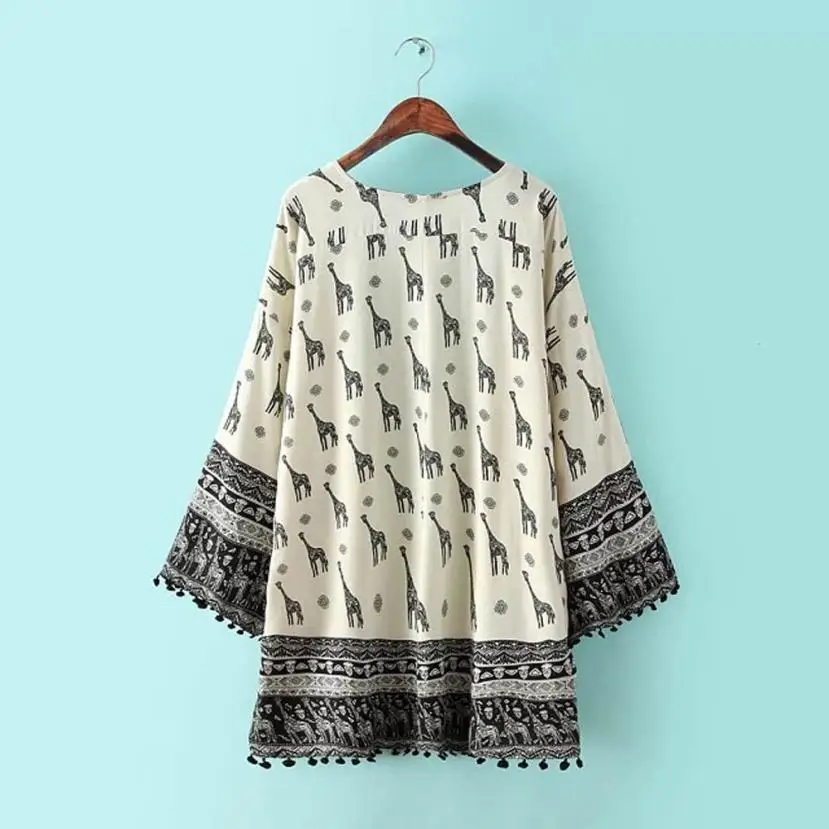 Женская Длинная блузка шифоновая с кисточками большие размеры|long blouse women|blouse women
