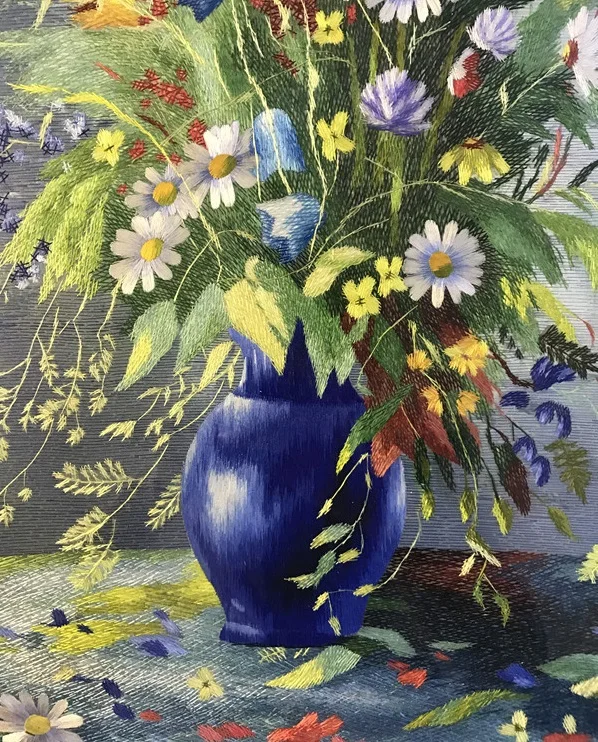 100% Шелковая нить тутового шелкопряда ручной работы вышивка в Сучжоу рамка