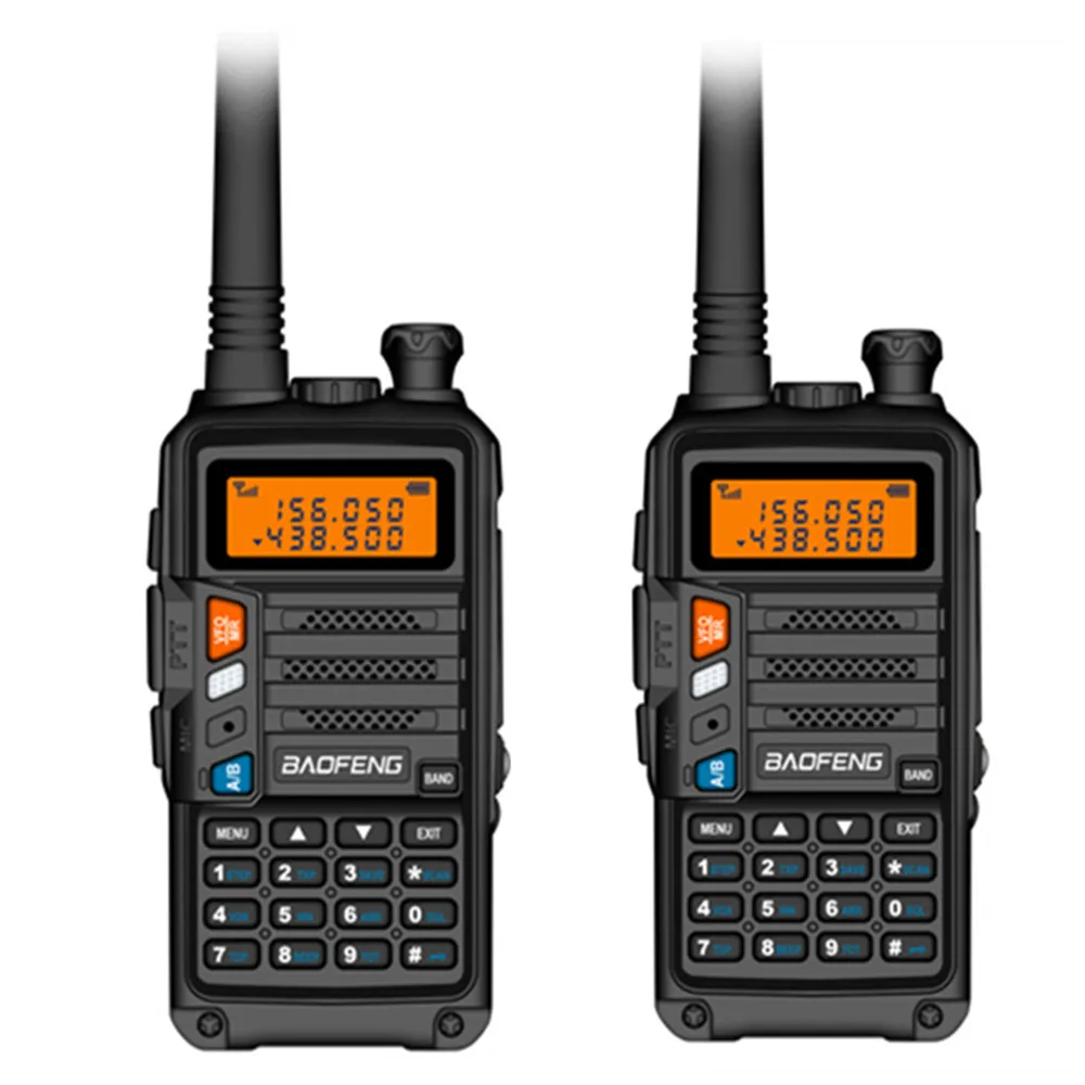 UV-860 black 2 шт. UV5R двухстороннее радио Pofung BF-UV5R fm-трансивер UV 5R Любительская yaesu cb радиостанция telsiz Baofeng UV-5R рация - Цвет: UV-860 black
