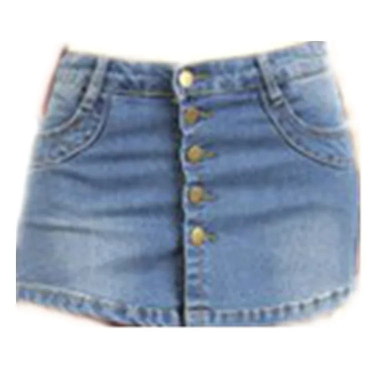 2018 летние джинсовые рваные шорты светло цветные дикие женские юбка популярные