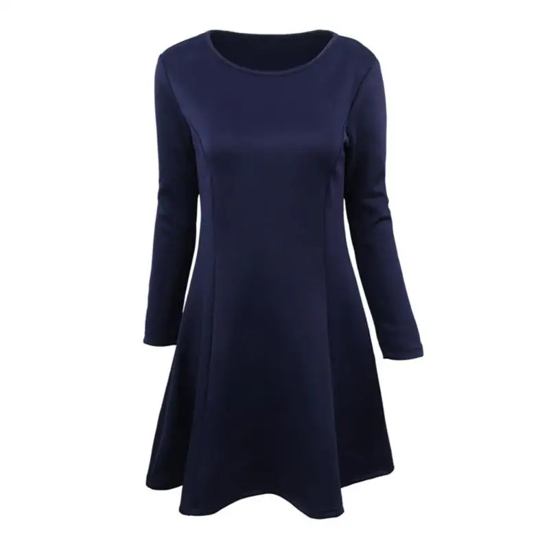 Одноцветное Цвет модные женские туфли Slim Fit Элегантные платья качели одежда с