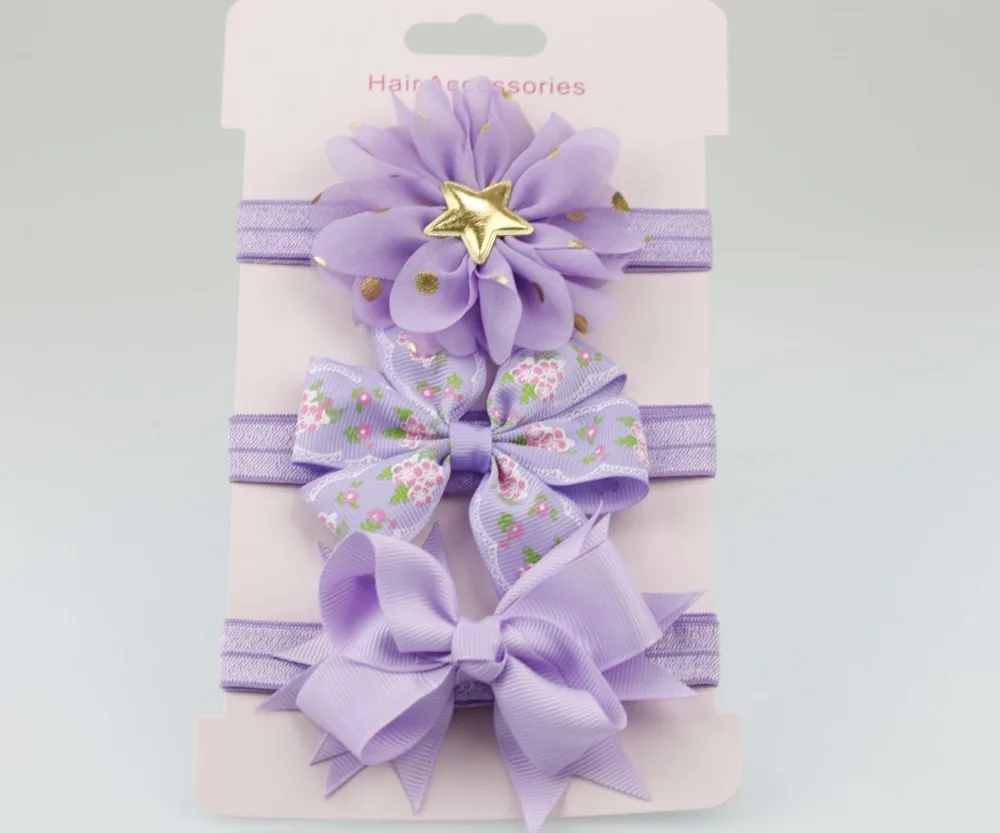 Распродажа 3 предмета эластичный Цветочный венок ободок для маленьких девочек и