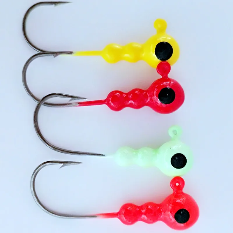 30 шт./lotFishing Lead Jigs Head рыболовный крючок Мягкие приманки перевернутые крючки 5 г 7 10