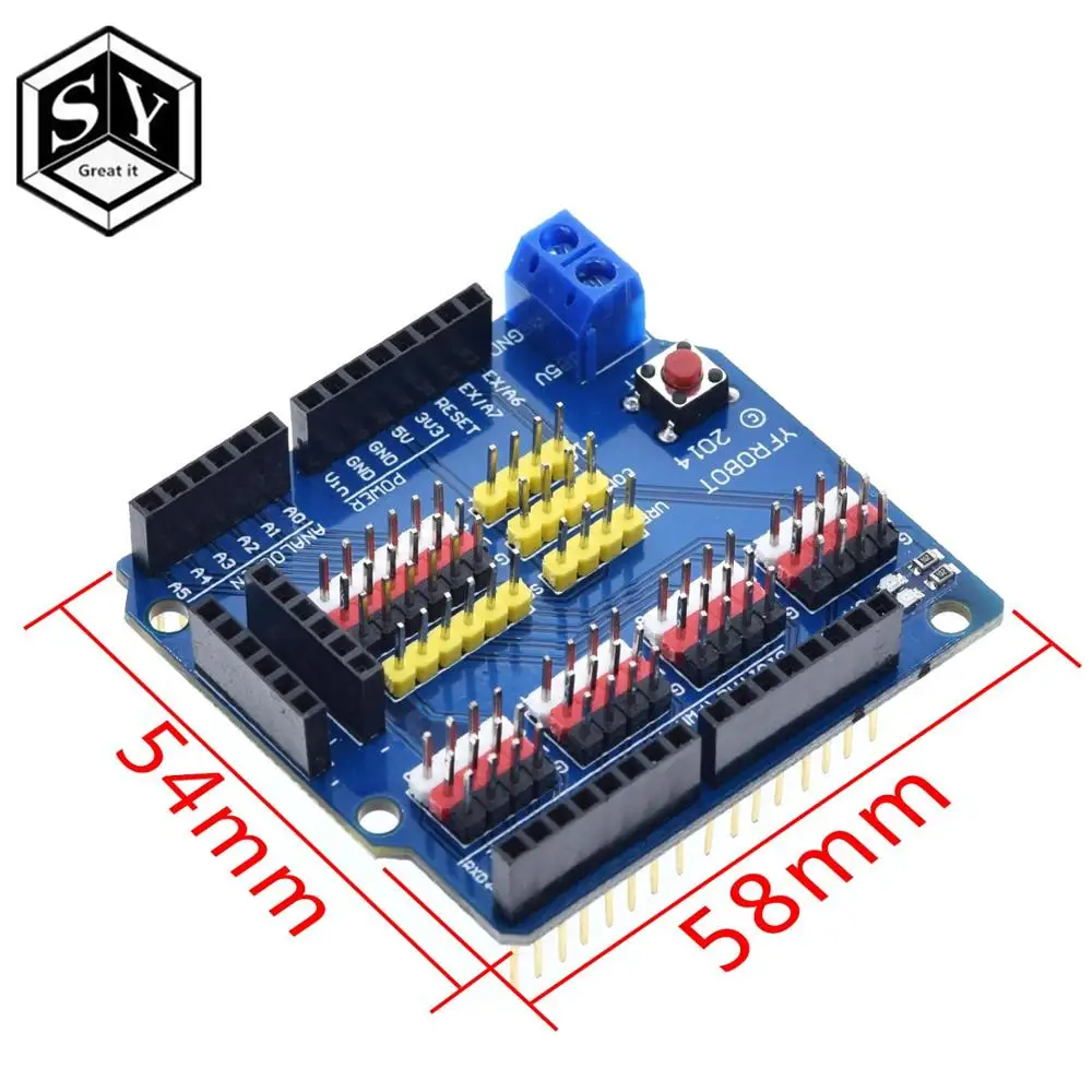 Плата расширения датчика Great IT V5 плата для Arduino UNO R3 V5.0 электронный модуль 1 шт.|audio