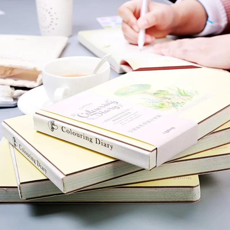 Хит! Креативный блокнот цветная страница милый кавайный гриб сделай сам эскизы