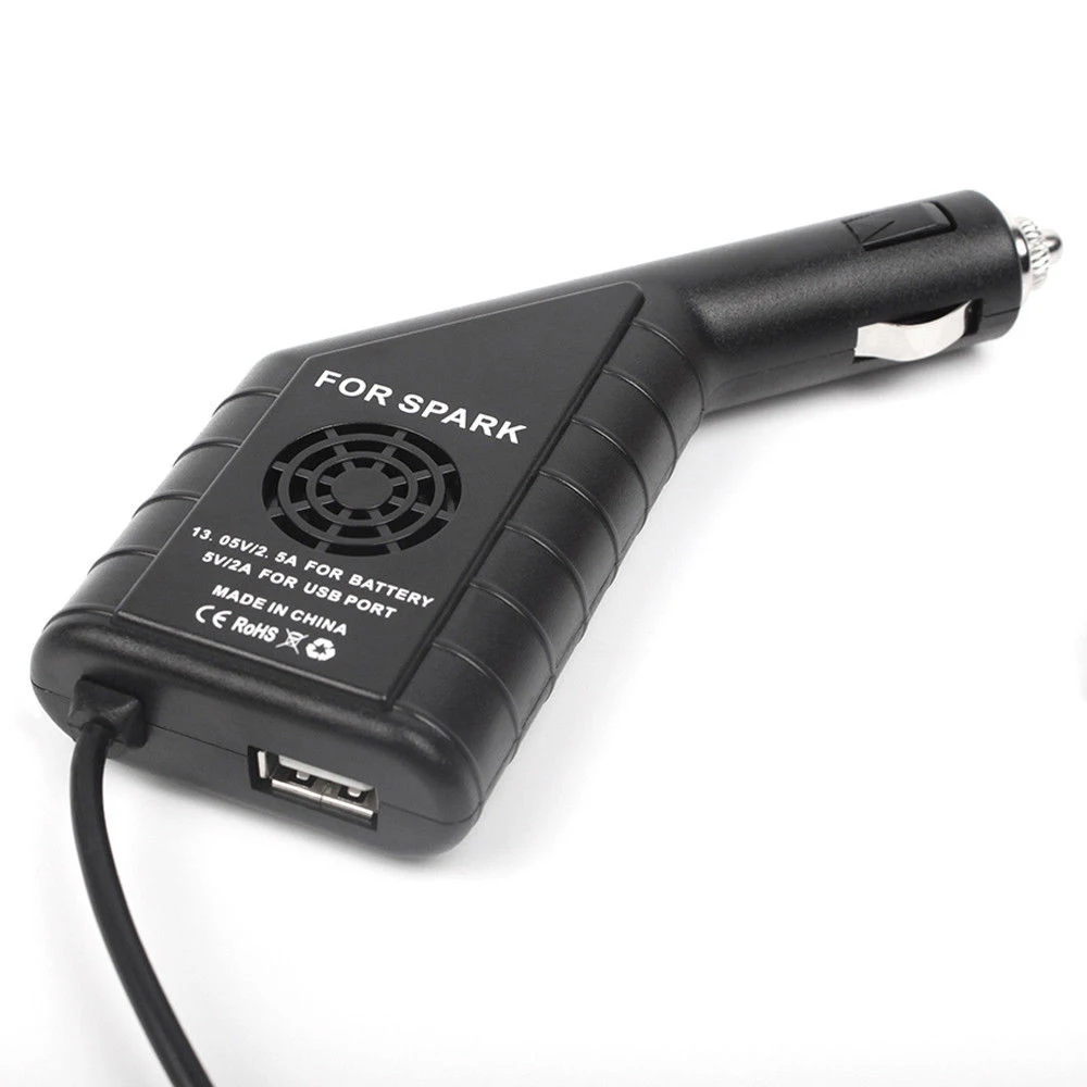 Новый 2 в 1 Автомобильное зарядное устройство батарея зарядки USB порты и разъёмы
