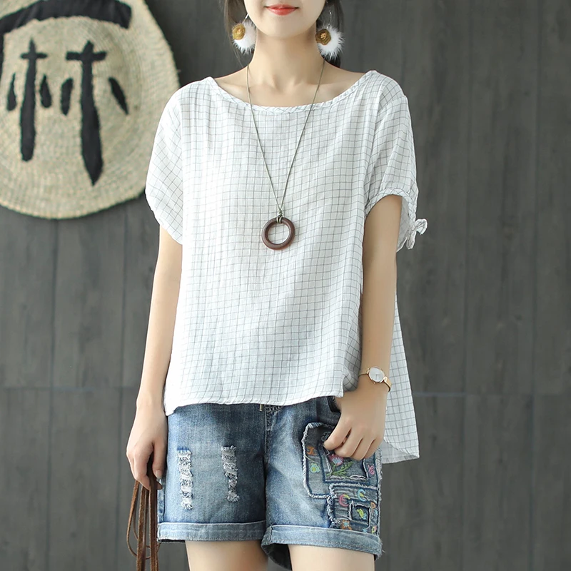 2018 новый хлопок и лен в винтажном стиле Универсальные женские сезон весна-лето