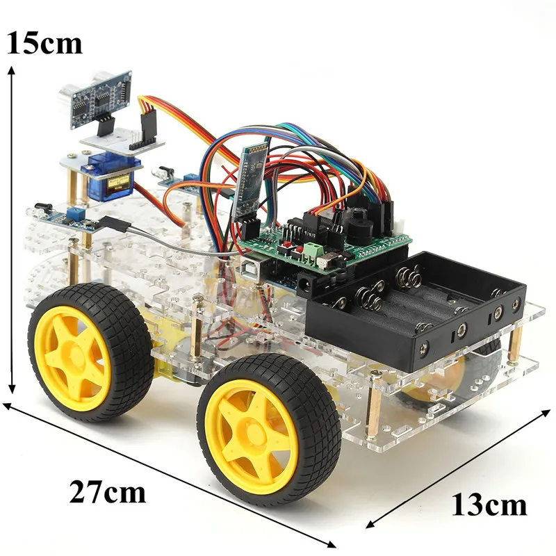 DIY Мини умный робот автомобиль 4WD обучения стартовый набор для Arduino образования