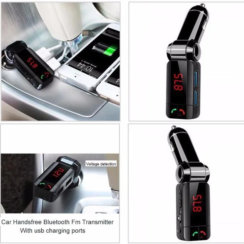 Автомобильный MP3 аудио плеер Bluetooth FM передатчик беспроводной fm модулятор