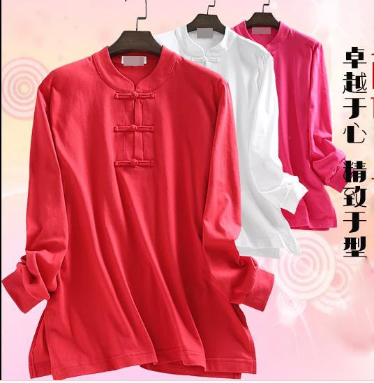 Хлопковые футболки кунг фу ушу высокого качества боевые искусства цигун