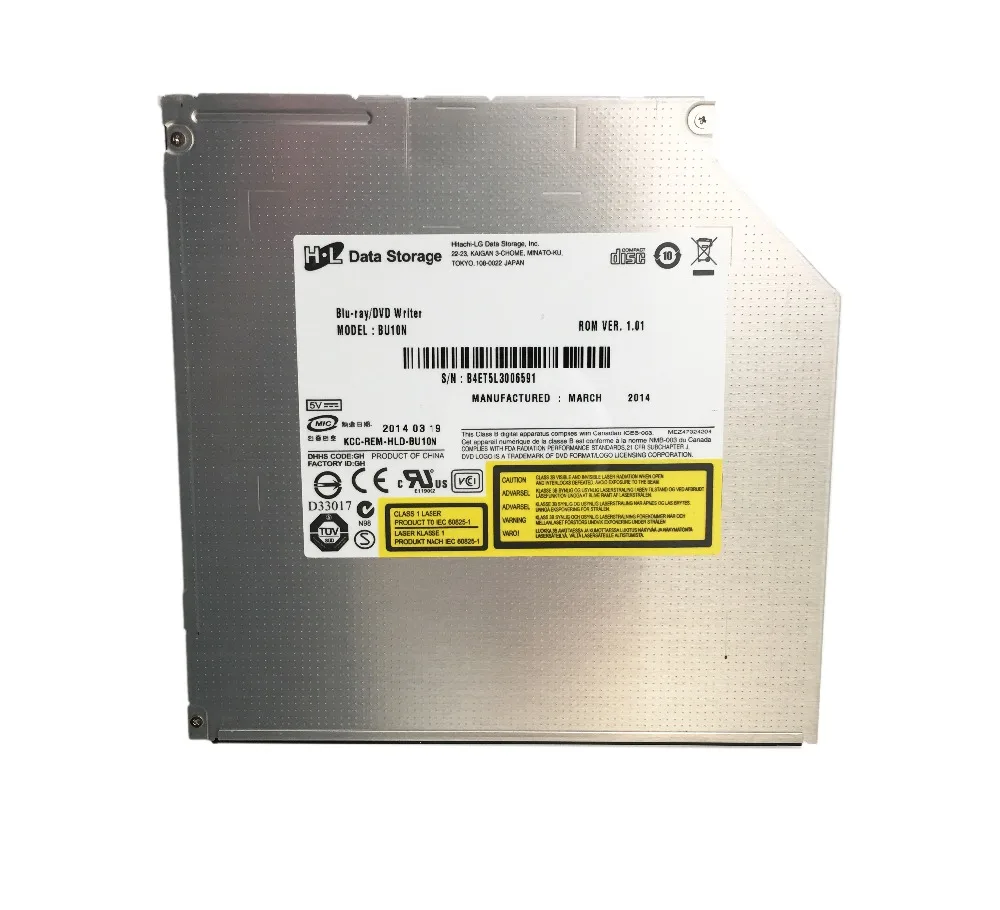HL BU10N BU20N 9 5 мм SATA 6X 3D Blu Ray горелка двойной слой Bluray Writer сверхтонкий ноутбук