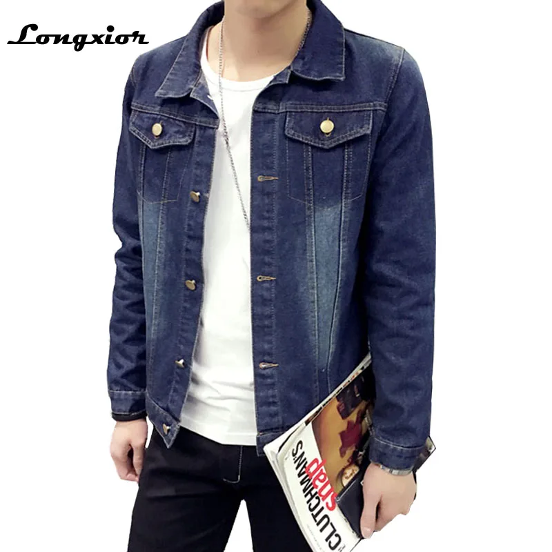 Новинка 2017 мужская куртка повседневные джинсовые куртки с джинсовой курткой