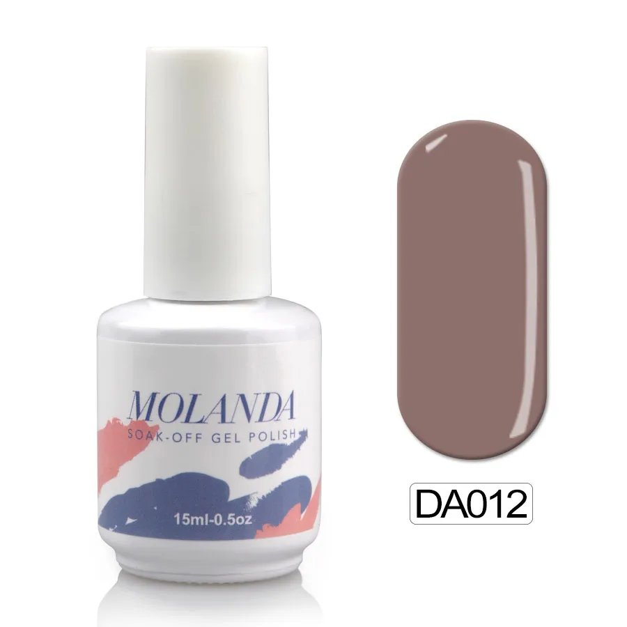 DA012 Molanda дизайн ногтей Фиолетовый Цвет УФ-гель для ногтей блестящая поверхность Французский маникюр гель УФ Гель-лак для полировки модный набор - Цвет: DA012