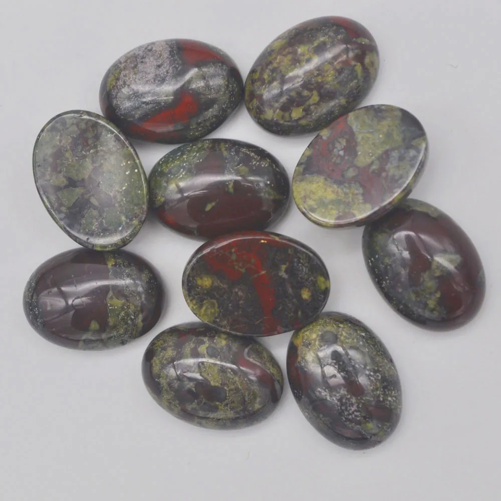 Dragon Blood Stone Камень кварц/Фиолетовый Кристалл/опал/Лапис/тигровый глаз/Песчаник/ховлит/Сердолик/красный камень шарик Овальный кабина драгоценный камень Кабошон ювелирные изделия из бисера - Цвет: Dragon Blood Stone