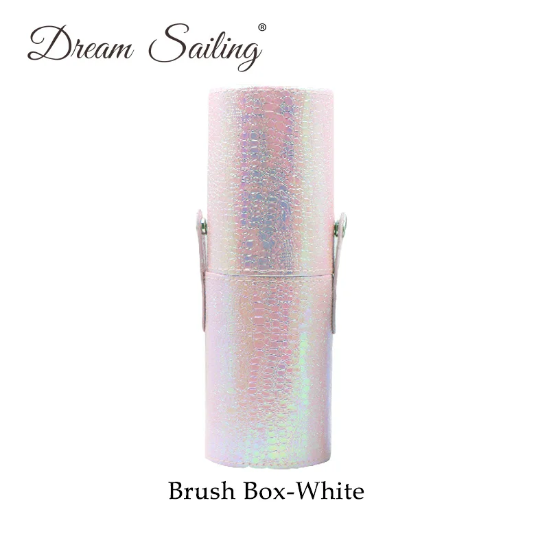 Brush-Box-White Кисти для макияжа ПУ Русалка сверкающий дизайн косметический макияж кисти сумки ручки держатель кисти Органайзер артефакт макияж инструменты розовый жемчуг Белый - Цвет: Brush-Box-White